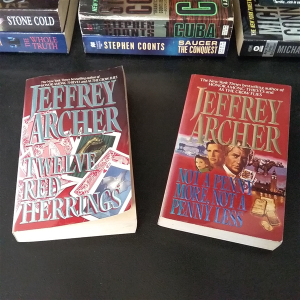 David Baldacci, Stephen Coonts, Jeffrey Archer, and Michael Connelly Novels