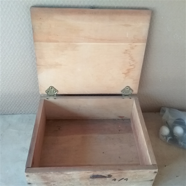 Wood storage box, Plastic Drawer knobs, Hand Rails, and Curtain Rod