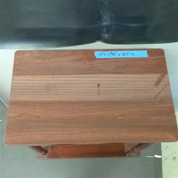 Small 2 Shelf Wood Side Table