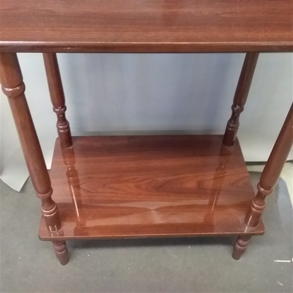 Small 2 Shelf Wood Side Table