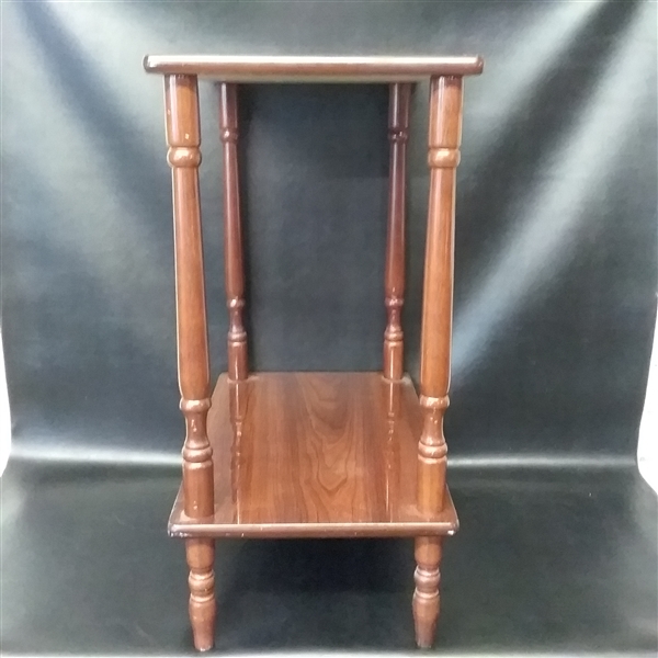 Small 2 Shelf Wood Side Table