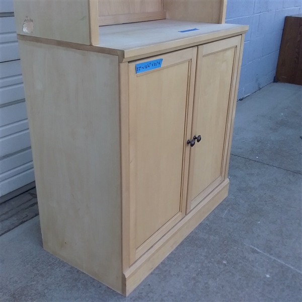 Whittier Wood Products Small Hutch 2 Door Wood Cabinet with 2 Shelves