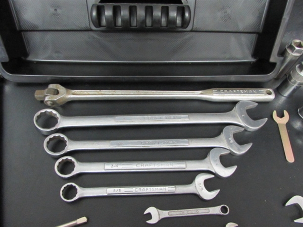 MIXED LOT OF VINTAGE CRAFTSMAN WRENCHES & MORE