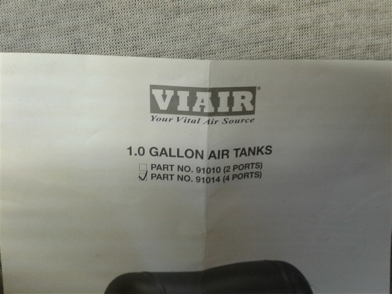 Viair 91014 1 Gallon 4-Port Air Reservoir Tank 