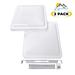 CampN 14" Universal RV Vent Lid Replacement (White 2 Pack)
