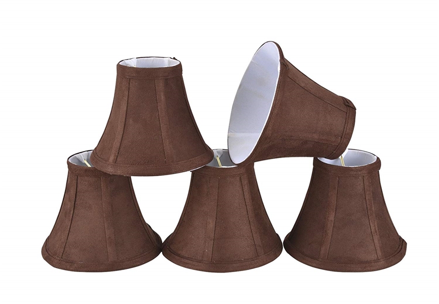 Small Bell Shape Chandelier Clip-On Lamp Shades Set 5 Pack