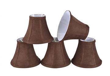 Small Bell Shape Chandelier Clip-On Lamp Shades Set 5 Pack