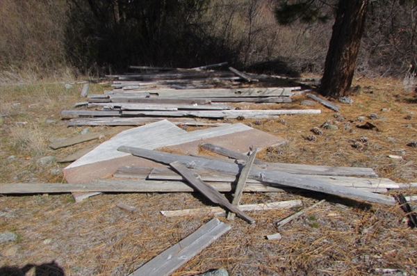 OLD WEATHERED WOOD PILE