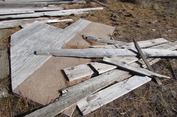 OLD WEATHERED WOOD PILE