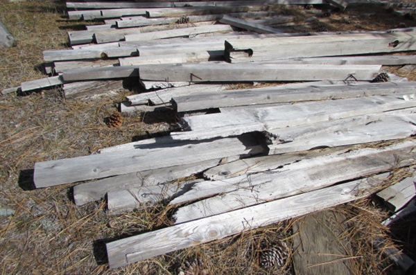 OLD WEATHERED WOOD PILE