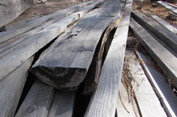 OLD WEATHERED WOOD PILE