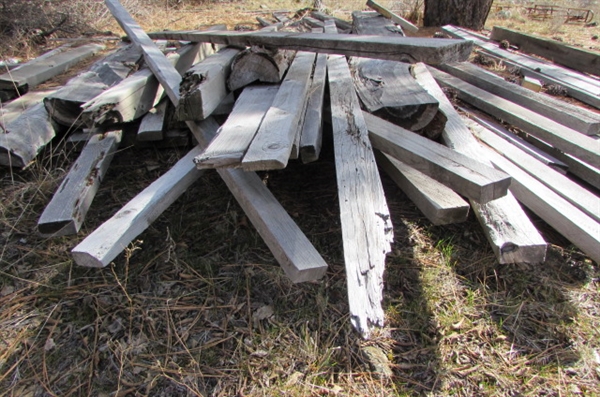 OLD WEATHERED WOOD PILE