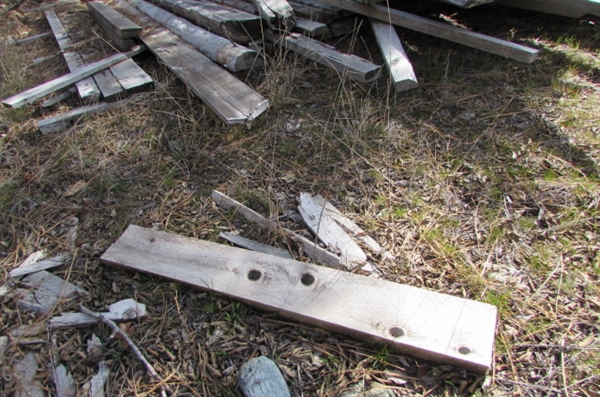 OLD WEATHERED WOOD PILE