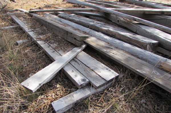 OLD WEATHERED WOOD PILE