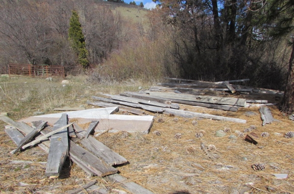 OLD WEATHERED WOOD PILE