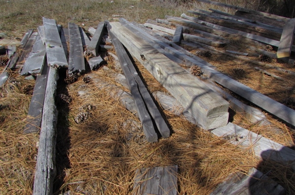 OLD WEATHERED WOOD PILE