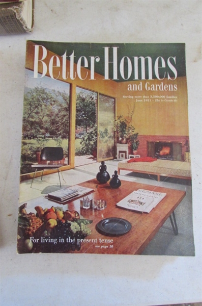1950'S BETTER HOMES & GARDENS MAGAZINES AND OLD COOKBOOKS