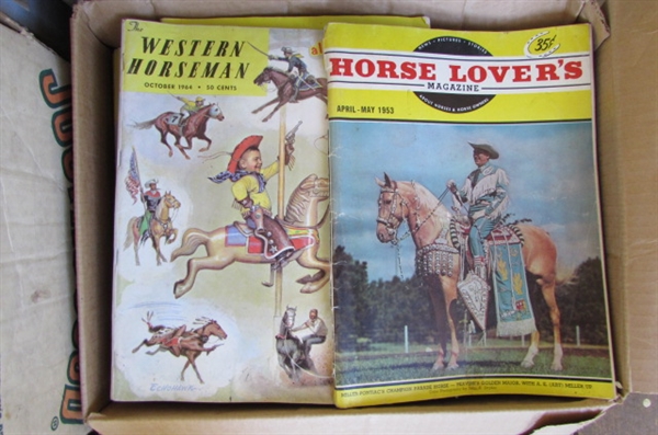 OVER 10 BOXES OF HORSE RELATED MAGAZINES SOME DATING BACK TO THE 1940'S