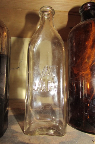 INTERESTING COLLECTION OF OLD BOTTLES