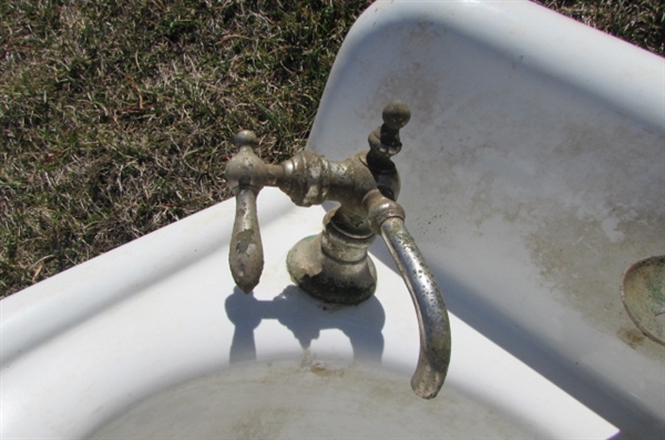 CAST IRON ENAMELED SINK