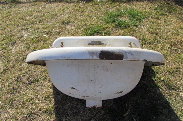 CAST IRON ENAMELED SINK