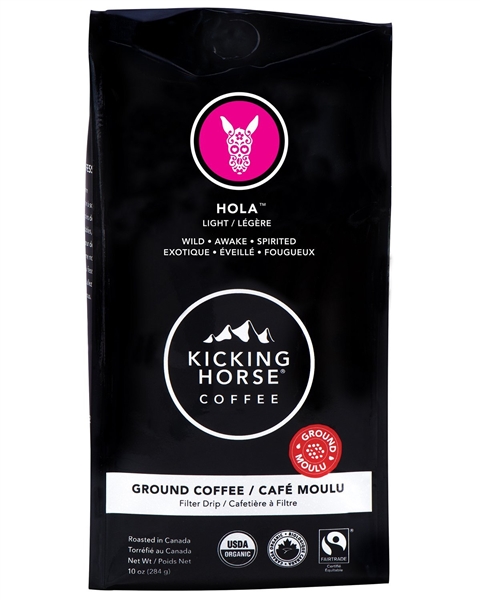 Kicking Horse Coffee, Hola, Light Roast, Ground, 10 oz