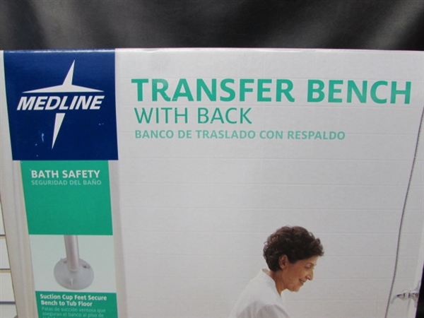 NEW MEDLINE TRANSFER BENCH WITH BACK