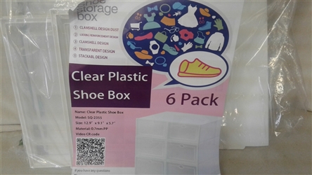 CLEAR PLASTIC SHOE BOX
