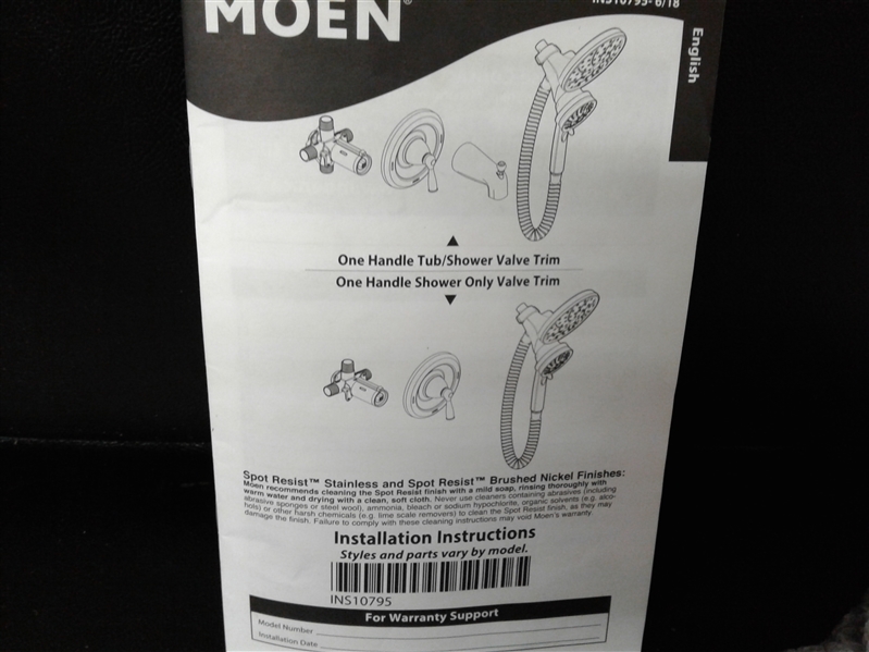 Moen Brecklyn Posi-Temp Tub/Shower with Magnetix Combination Rainshower and Handheld Shower