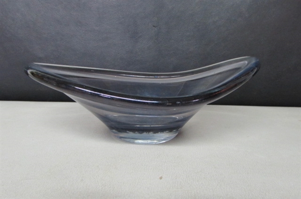 HAND BLOWN ART GLASS GLASS CANDY DISH