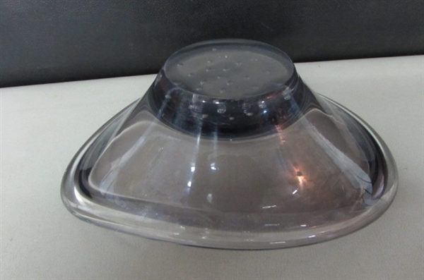 HAND BLOWN ART GLASS GLASS CANDY DISH