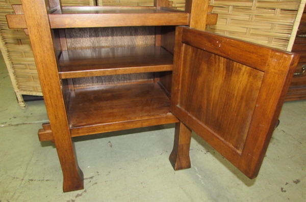 SOLID WOOD ARTS & CRAFTS STYLE CABINET/SIDE TABLE #2