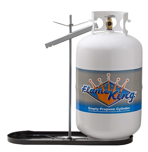 Flame King Dual RV Propane Tank Cylinder Rack For RVs and Trailers for 20lb Tanks (Tanks not included)