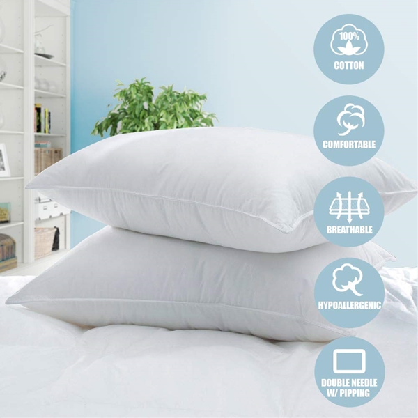 White Classic Luxury Bed Pillow for Sleeping Down Alternative Hotel Pillow 