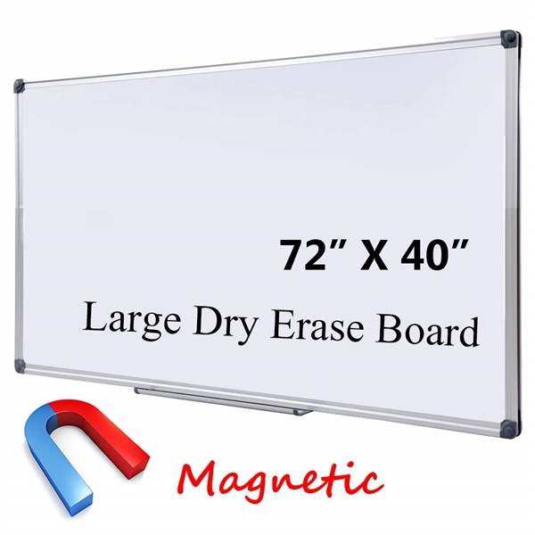DexBoard Large 72 x 40-in Magnetic Dry Erase Board with Pen Tray (72 x 40)