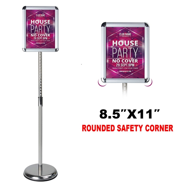 Adjustable Sign Stand Silver