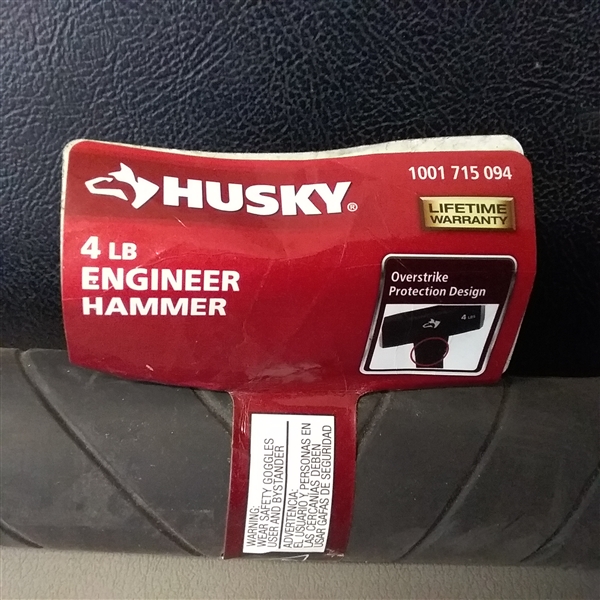Husky 4 lb. Engineer Hammer with 14 in. Fiberglass Handle