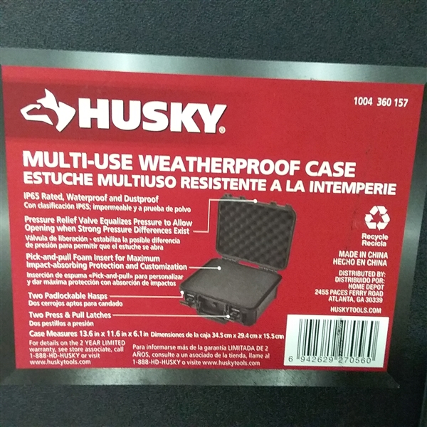 Husky 13.5 in. Multi-Use Weatherproof Case