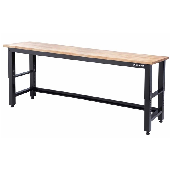 8 FT SOLID WOOD TOP WORK BENCH