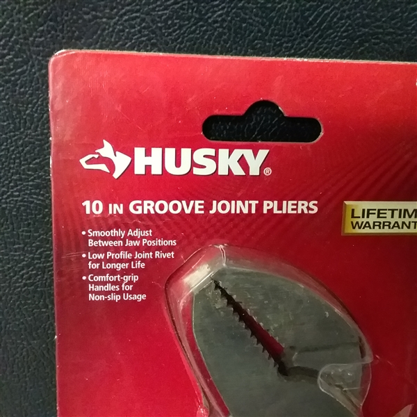 Husky 10 in. Groove Joint Pliers