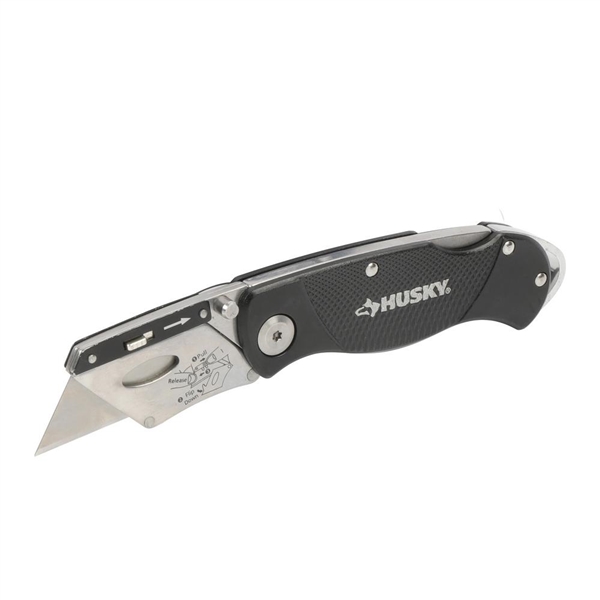Husky Folding Lock-Back Utility Knife with Blades (100-Piece)