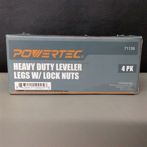 POWERTEC Heavy-Duty Leveler Legs with Lock Nuts (4-Pack)