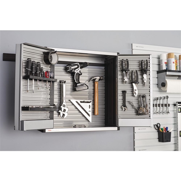 Rubbermaid FastTrack Garage 24 in. H x 24 in. W x 10-1/2 in. D Tool Cabinet Kit Rail Storage System (5-Piece)