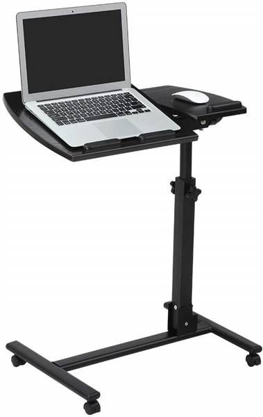 Laptop Rolling Cart Table Height Adjustable Mobile Laptop Stand Desk