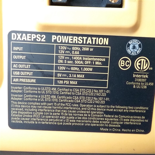 DEWALT 2800 Peak Amp Jump Starter 1000-Watt Power Inverter with Digital Compressor