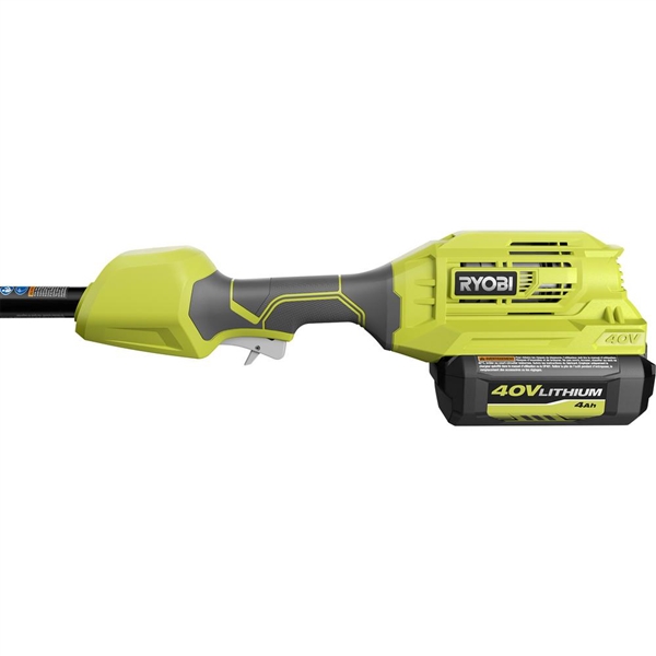 RYOBI Expand-It 40-Volt Lithium-Ion Cordless Attachment Capable Trimmer Power Head - 4 Ah Battery and Charger Included