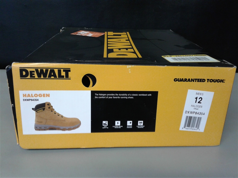 DEWALT Men's Halogen 6'' Work Boots - Steel Toe - Wheat Size 12(M)
