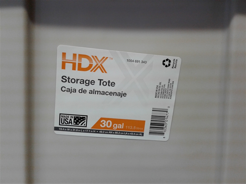 HDX 30 Gal. Storage Tote Tan