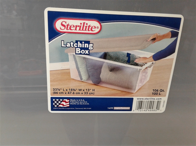 Sterilite 106 Qt. Latching Storage Box Tan
