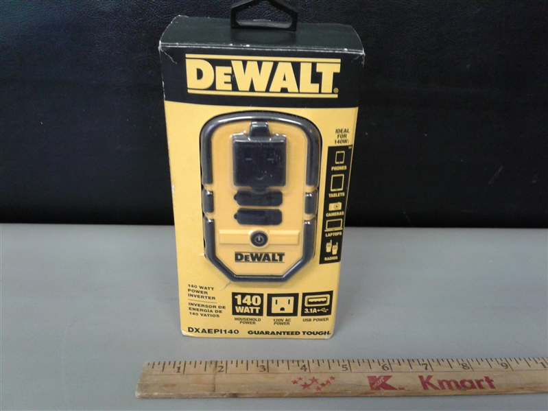  DEWALT 140-Watt Power Inverter with Dual USB Ports